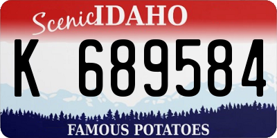 ID license plate K689584