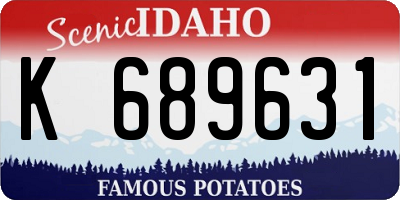 ID license plate K689631