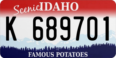 ID license plate K689701