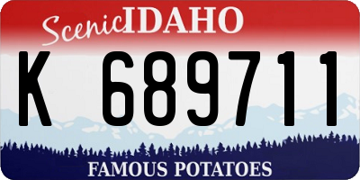ID license plate K689711