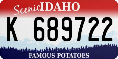 ID license plate K689722