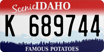 ID license plate K689744