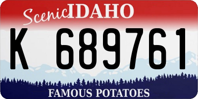 ID license plate K689761