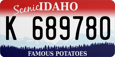 ID license plate K689780