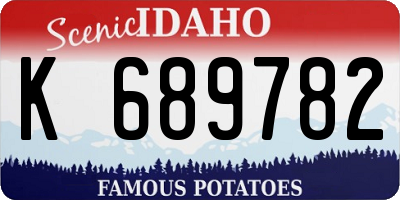 ID license plate K689782