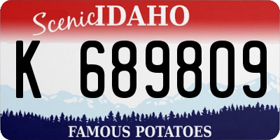 ID license plate K689809