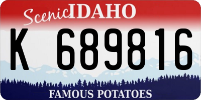 ID license plate K689816