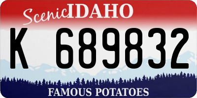 ID license plate K689832