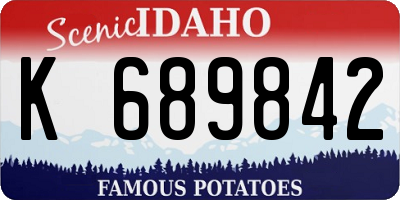 ID license plate K689842