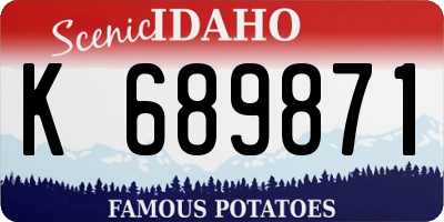 ID license plate K689871