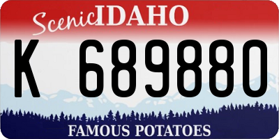 ID license plate K689880
