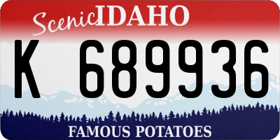 ID license plate K689936