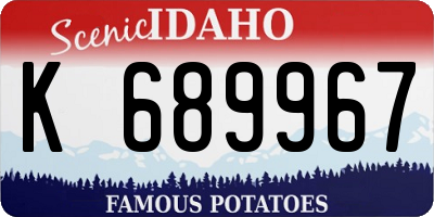 ID license plate K689967