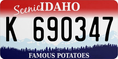 ID license plate K690347