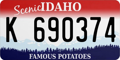 ID license plate K690374