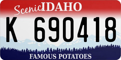 ID license plate K690418