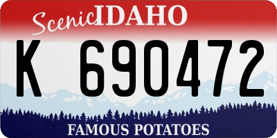 ID license plate K690472