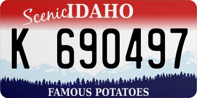 ID license plate K690497