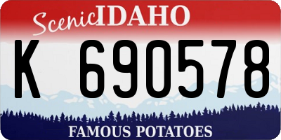ID license plate K690578