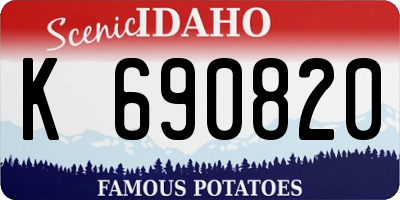 ID license plate K690820