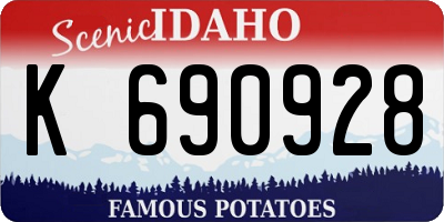 ID license plate K690928