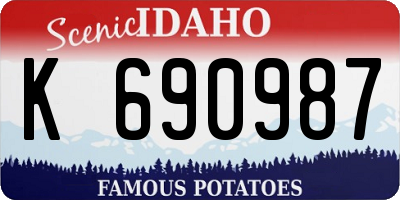 ID license plate K690987