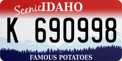 ID license plate K690998