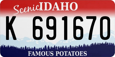 ID license plate K691670