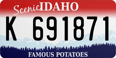 ID license plate K691871