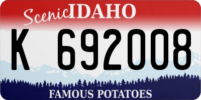 ID license plate K692008
