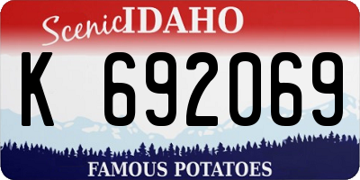 ID license plate K692069