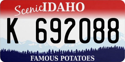 ID license plate K692088