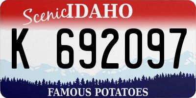 ID license plate K692097