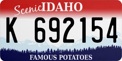 ID license plate K692154