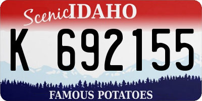 ID license plate K692155
