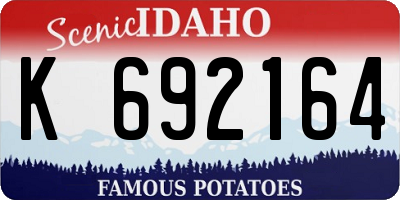 ID license plate K692164