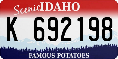 ID license plate K692198