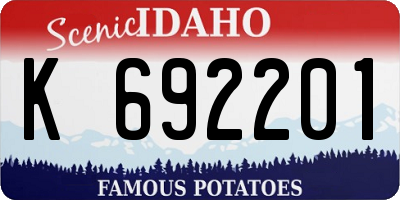 ID license plate K692201