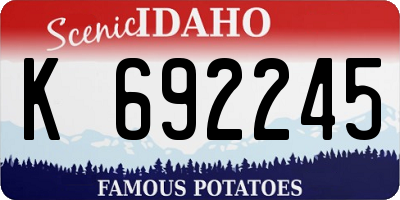 ID license plate K692245