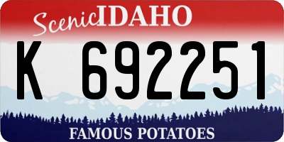 ID license plate K692251