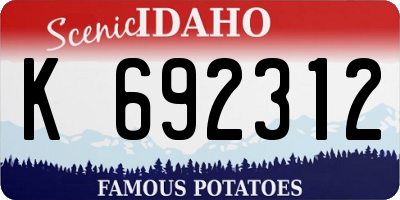 ID license plate K692312