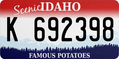 ID license plate K692398