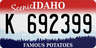 ID license plate K692399