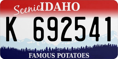 ID license plate K692541