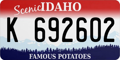 ID license plate K692602