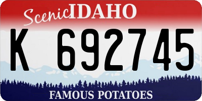ID license plate K692745
