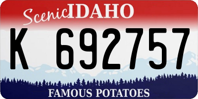 ID license plate K692757