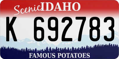 ID license plate K692783