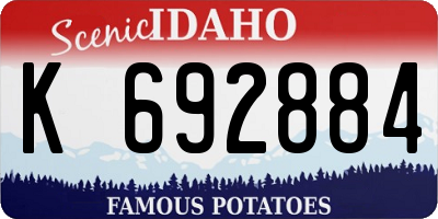 ID license plate K692884