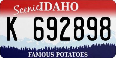 ID license plate K692898